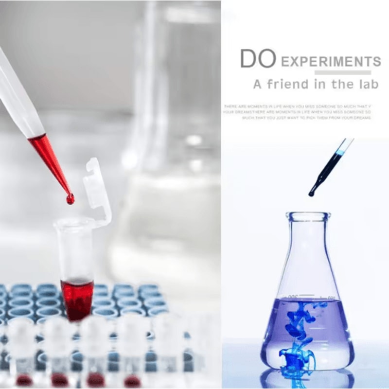 100PCS Calibration Pipettes With Scale Disposable Liquid Droppers 1 To 5 Ml 6