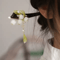 White Flower Hair Sticks Forks Retro Chinese Style Wooden Hair Pins With Pendant 4