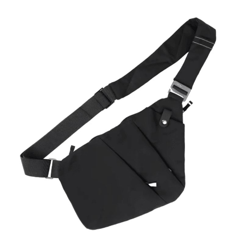 Slim Crossbody Sling Bag Lightweight Nylon Travel Fanny Pack With Adjustable Strap 1