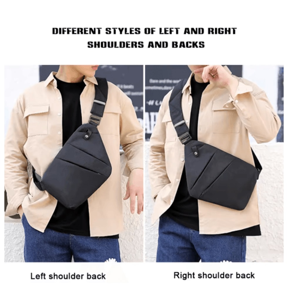 Slim Crossbody Sling Bag Lightweight Nylon Travel Fanny Pack With Adjustable Strap 5