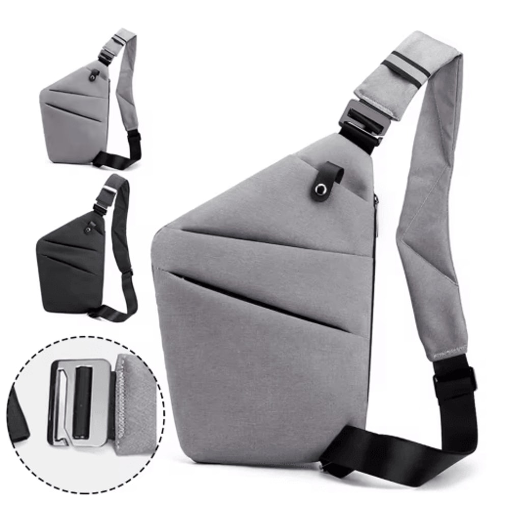 Slim Crossbody Sling Bag Lightweight Nylon Travel Fanny Pack With Adjustable Strap 6