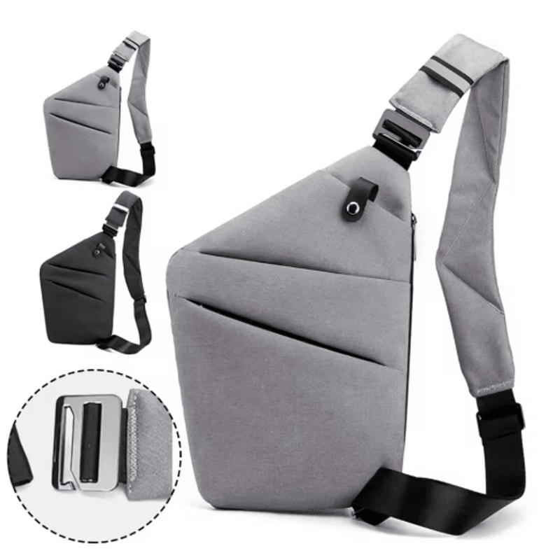 Slim Crossbody Sling Bag Lightweight Nylon Travel Fanny Pack With Adjustable Strap 6