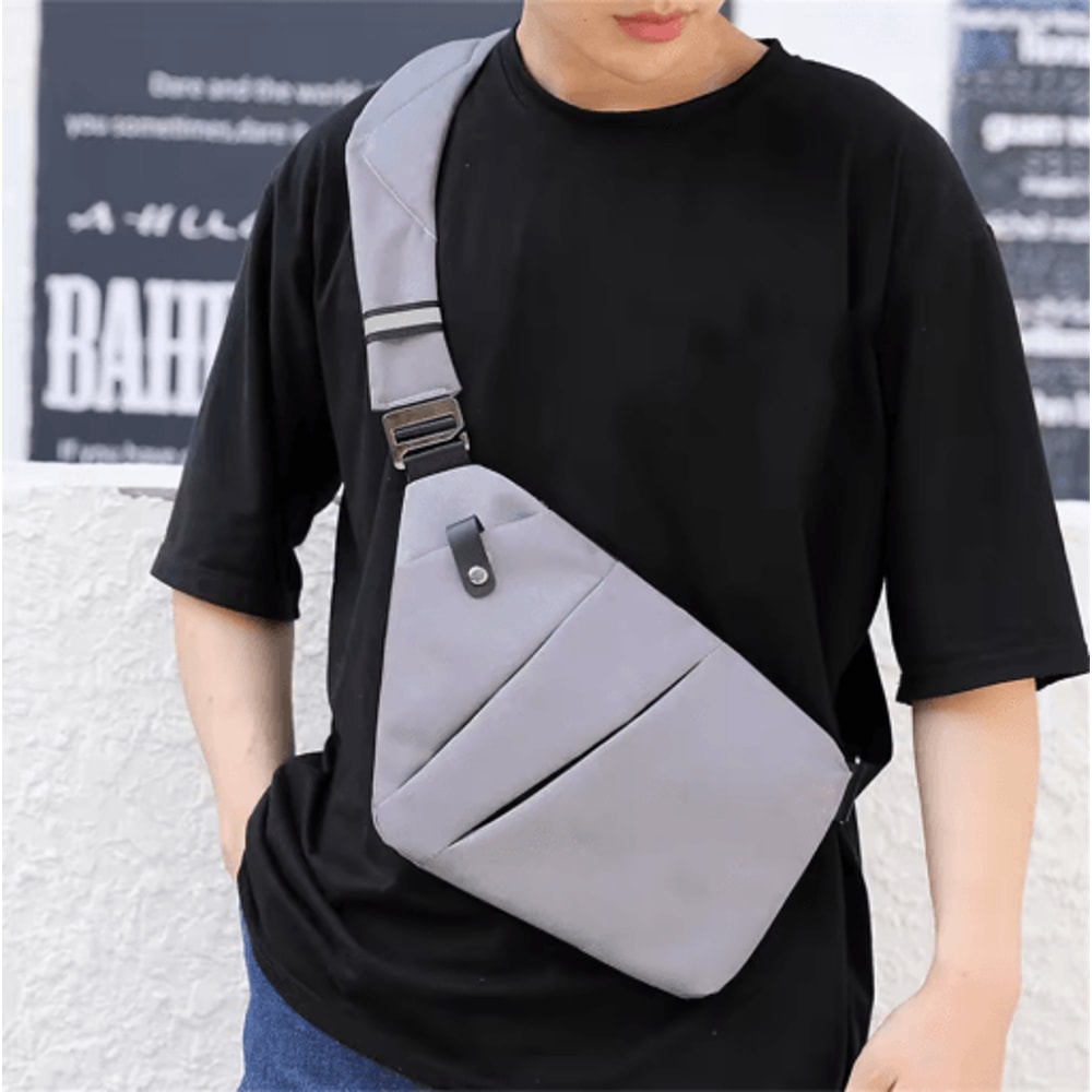 Slim Crossbody Sling Bag Lightweight Nylon Travel Fanny Pack With Adjustable Strap 8