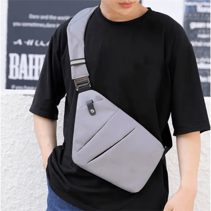 Slim Crossbody Sling Bag Lightweight Nylon Travel Fanny Pack With Adjustable Strap 8