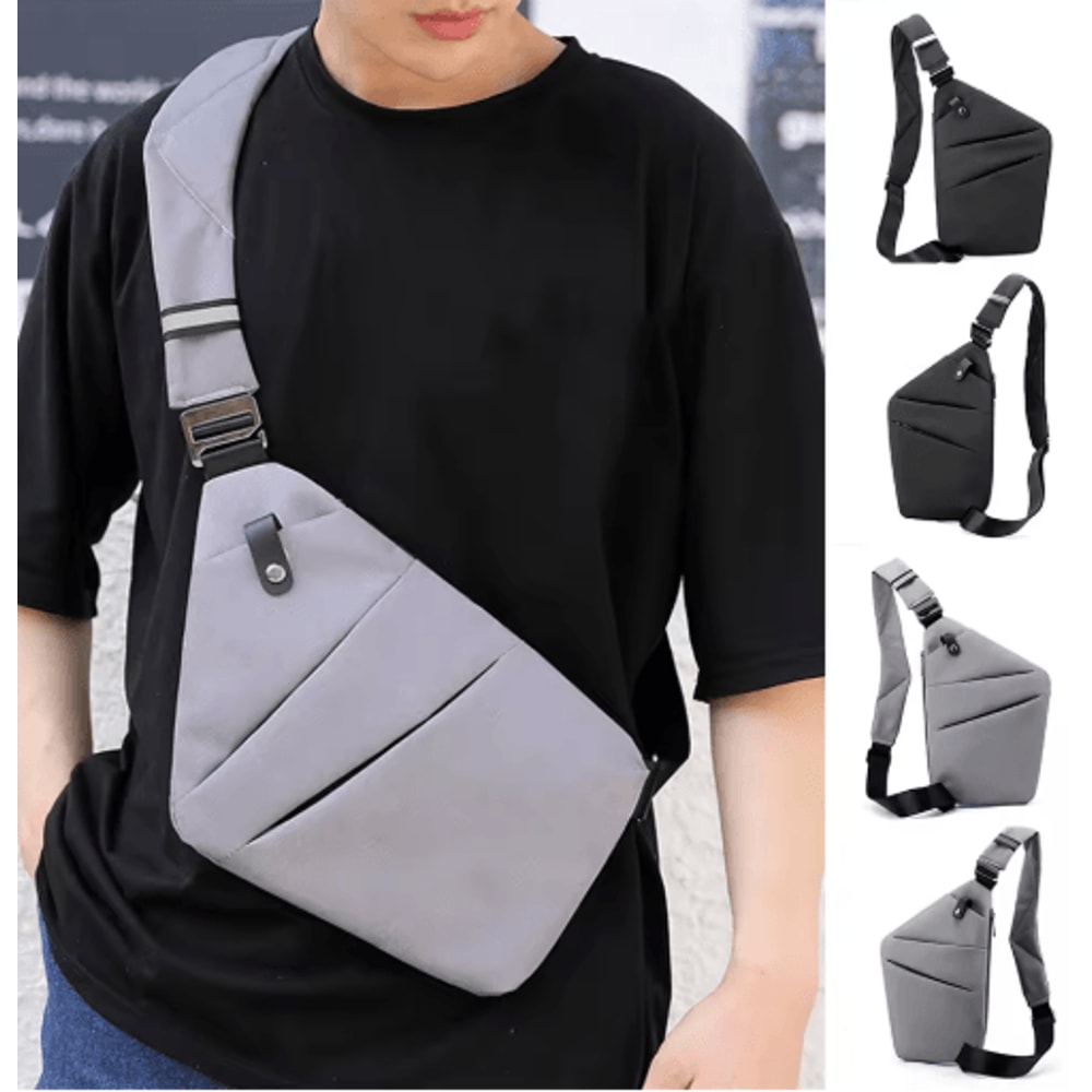 Slim Crossbody Sling Bag Lightweight Nylon Travel Fanny Pack With Adjustable Strap 0