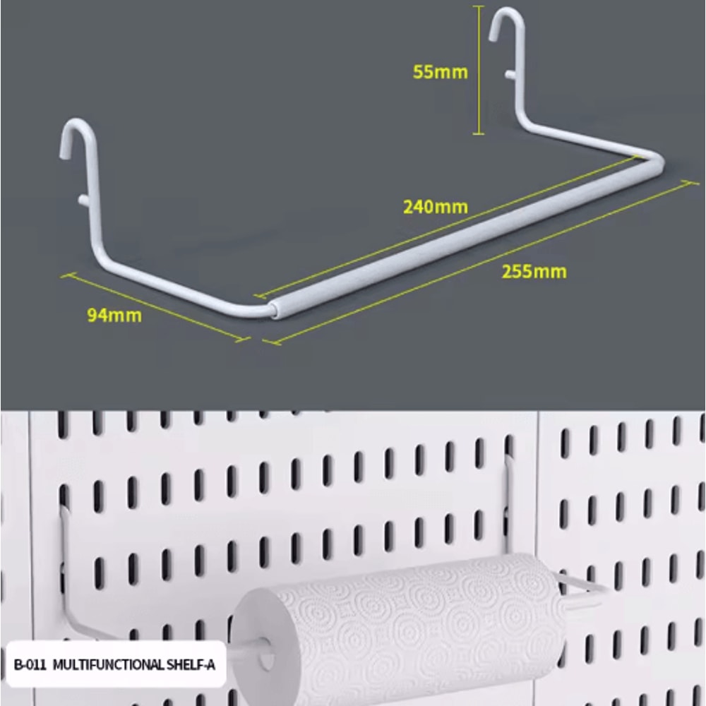 Multi Functional Entryway Storage Rack Doorway Organizer With Hooks And Partition Boards 17