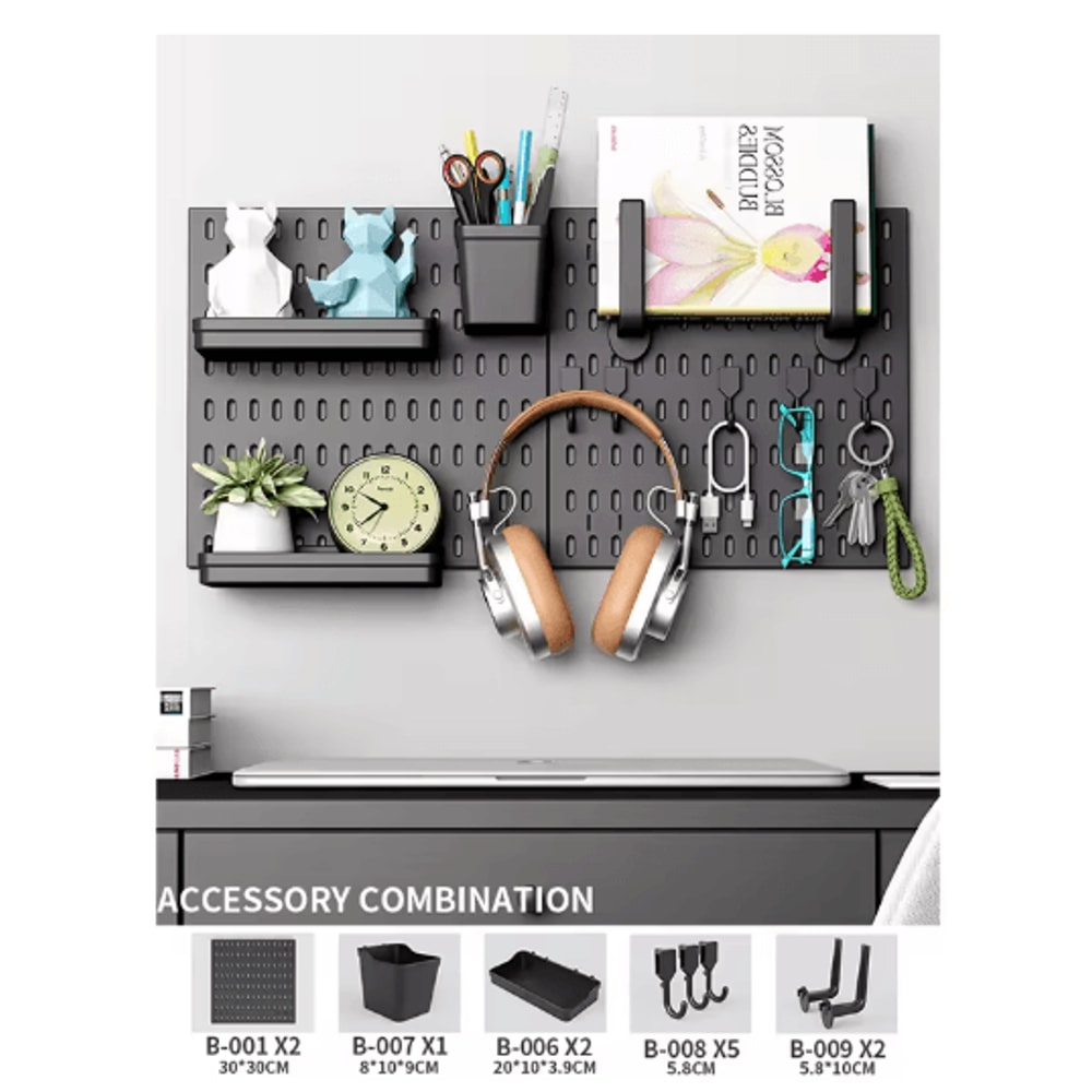 Multi Functional Entryway Storage Rack Doorway Organizer With Hooks And Partition Boards 26