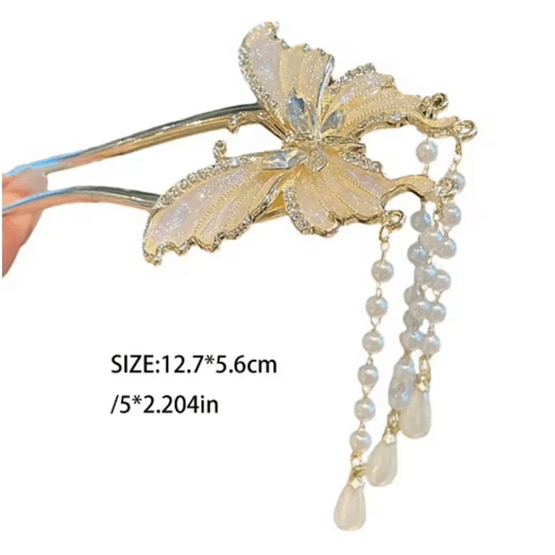 Butterfly Hair Sticks U Shaped Hairpins Fairy Hair Accessories Hair Jewelry For Women 1