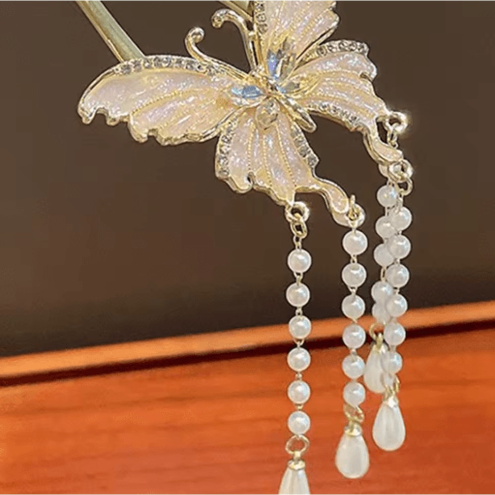 Butterfly Hair Sticks U Shaped Hairpins Fairy Hair Accessories Hair Jewelry For Women 3