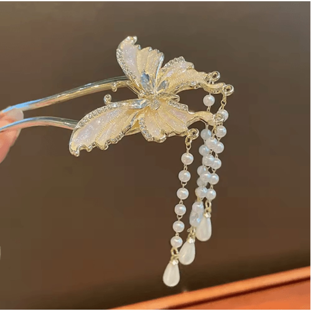 Butterfly Hair Sticks U Shaped Hairpins Fairy Hair Accessories Hair Jewelry For Women 4