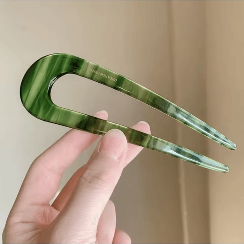U Shaped Hair Fork French Style Acrylic Geometric Hairpin For Women And Girls 1