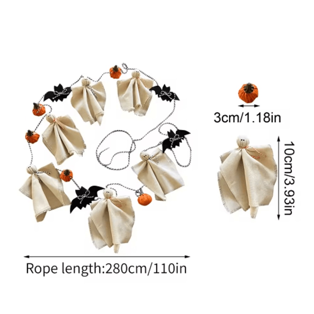 Halloween Ghost Garland Spooky Hanging Decor For Farmhouse Parties And Scary Displays 1