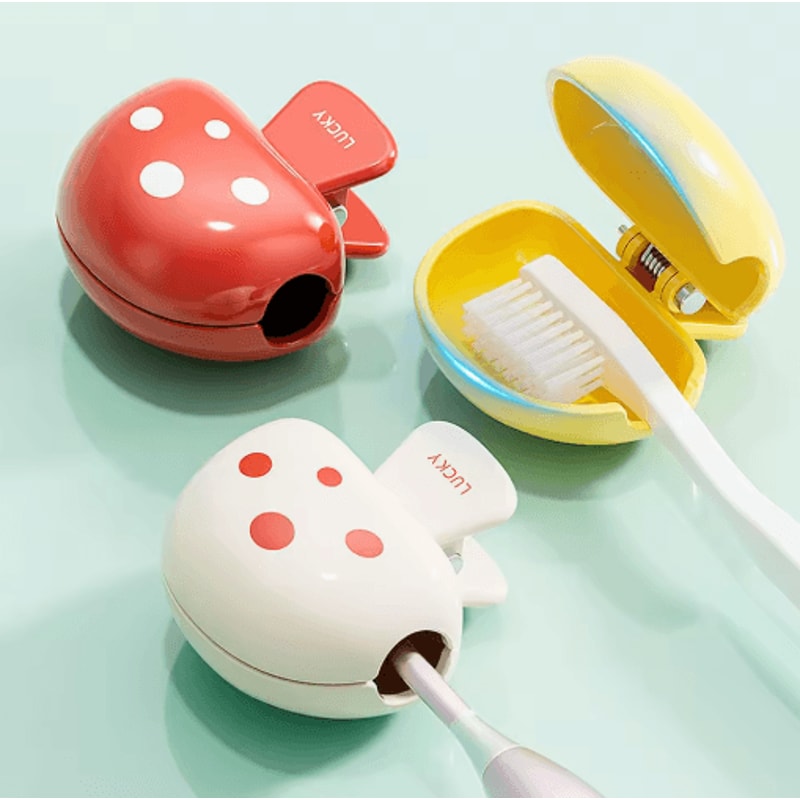 Cartoon Mushroom Toothbrush Head Cover Portable Toothbrush Protector Cap For Home And Travel 7