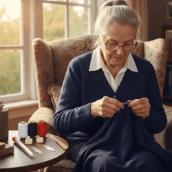 large eye hand sewing needles set 34 37 pcs high carbon steel needles with thread for diy and elderly