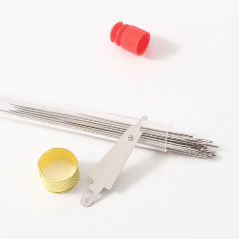 Large Eye Hand Sewing Needles Set 34 37 PCS High Carbon Steel Needles With Thread For DIY And Elder 4