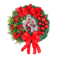 Christmas LED Wreath With Red Bow Lighted Holiday Garland For Indoor And Outdoor Decor 2