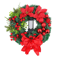Christmas LED Wreath With Red Bow Lighted Holiday Garland For Indoor And Outdoor Decor 4