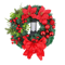 Christmas LED Wreath With Red Bow Lighted Holiday Garland For Indoor And Outdoor Decor 4