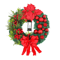 Christmas LED Wreath With Red Bow Lighted Holiday Garland For Indoor And Outdoor Decor 5