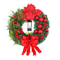 Christmas LED Wreath With Red Bow Lighted Holiday Garland For Indoor And Outdoor Decor 5