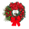 Christmas LED Wreath With Red Bow Lighted Holiday Garland For Indoor And Outdoor Decor 6