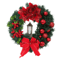 Christmas LED Wreath With Red Bow Lighted Holiday Garland For Indoor And Outdoor Decor 9