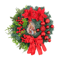 Christmas LED Wreath With Red Bow Lighted Holiday Garland For Indoor And Outdoor Decor 11