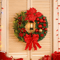 Christmas LED Wreath With Red Bow Lighted Holiday Garland For Indoor And Outdoor Decor 16