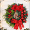 Christmas LED Wreath With Red Bow Lighted Holiday Garland For Indoor And Outdoor Decor 0