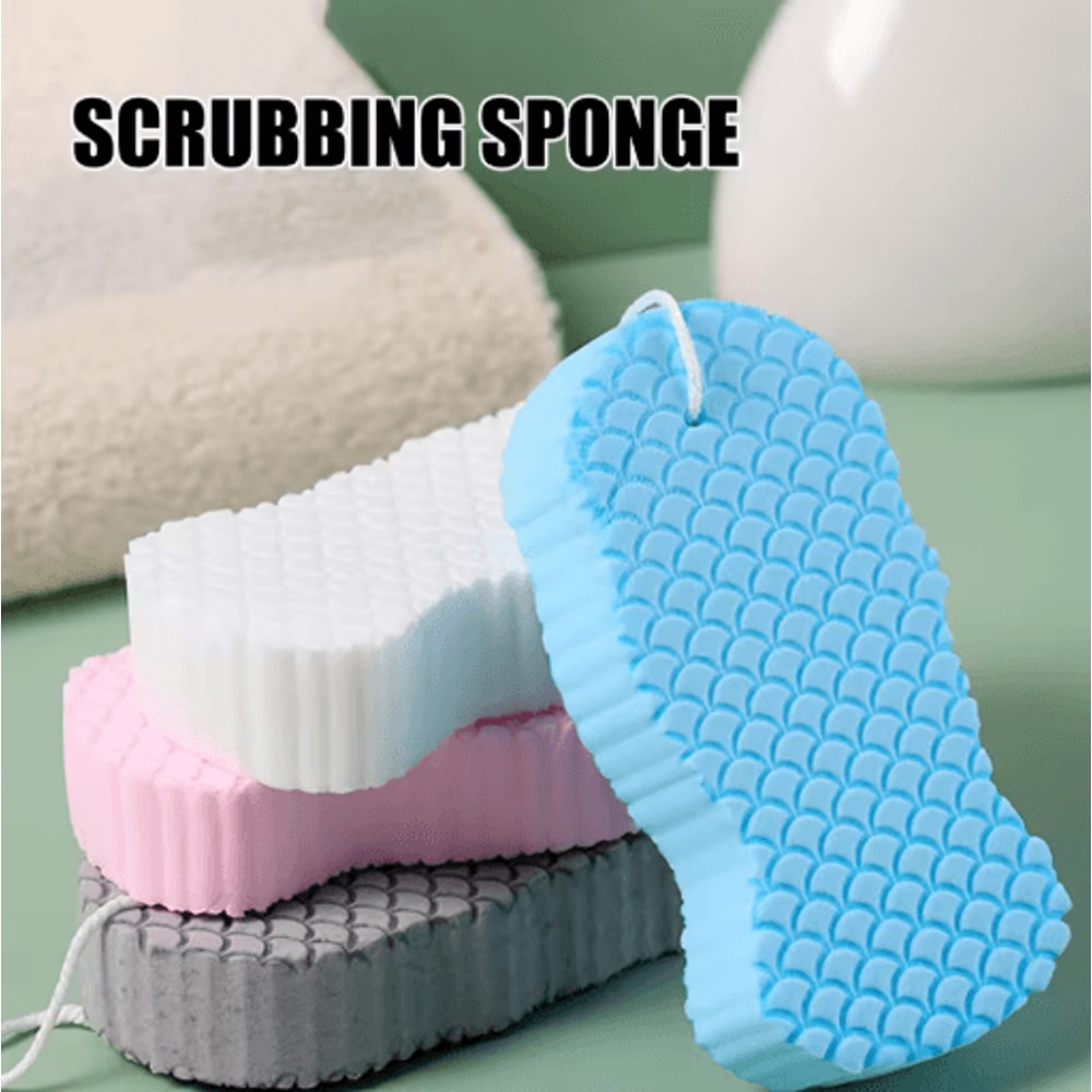 3D PVA Bath Sponge Soft Exfoliating Shower Scrubber With Lanyard For Gentle Cleansing 0