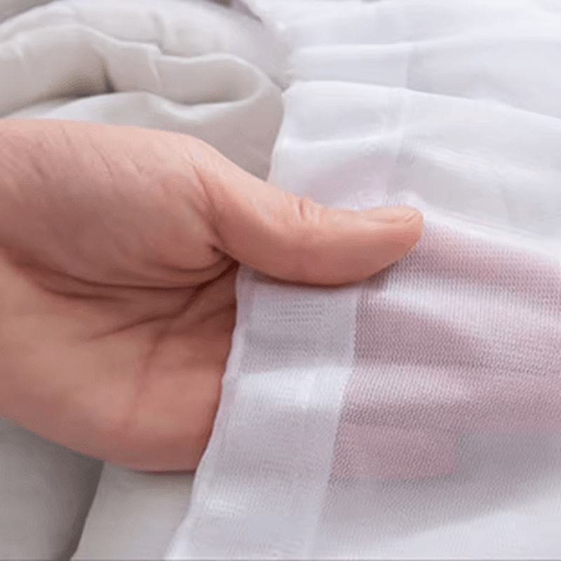 Durable Drawstring Mesh Laundry Bag Fine And Coarse Garment Protector For Delicates And Storage 3