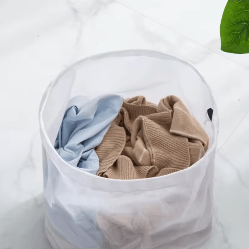 Durable Drawstring Mesh Laundry Bag Fine And Coarse Garment Protector For Delicates And Storage 5