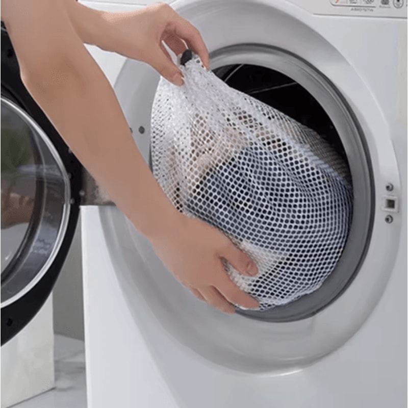 Durable Drawstring Mesh Laundry Bag Fine And Coarse Garment Protector For Delicates And Storage 6