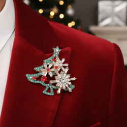 vintage alloy santa claus brooch christmas tree metal pin badge for clothing hats and bags 4 styles