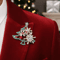 Vintage Alloy Santa Claus Brooch Christmas Tree Metal Pin Badge For Clothing Hats And Bags 4 Styles 0