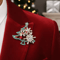 Vintage Alloy Santa Claus Brooch Christmas Tree Metal Pin Badge For Clothing Hats And Bags 4 Styles 0