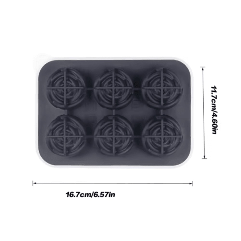 6 Grid Large Silicone Ice Cube Tray Food Grade Square Ice Mold For Whiskey And Bar Drinks 1