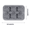 6 Grid Large Silicone Ice Cube Tray Food Grade Square Ice Mold For Whiskey And Bar Drinks 2