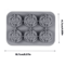 6 Grid Large Silicone Ice Cube Tray Food Grade Square Ice Mold For Whiskey And Bar Drinks 2