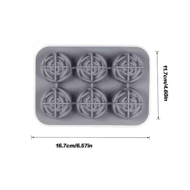 6 Grid Large Silicone Ice Cube Tray Food Grade Square Ice Mold For Whiskey And Bar Drinks 2