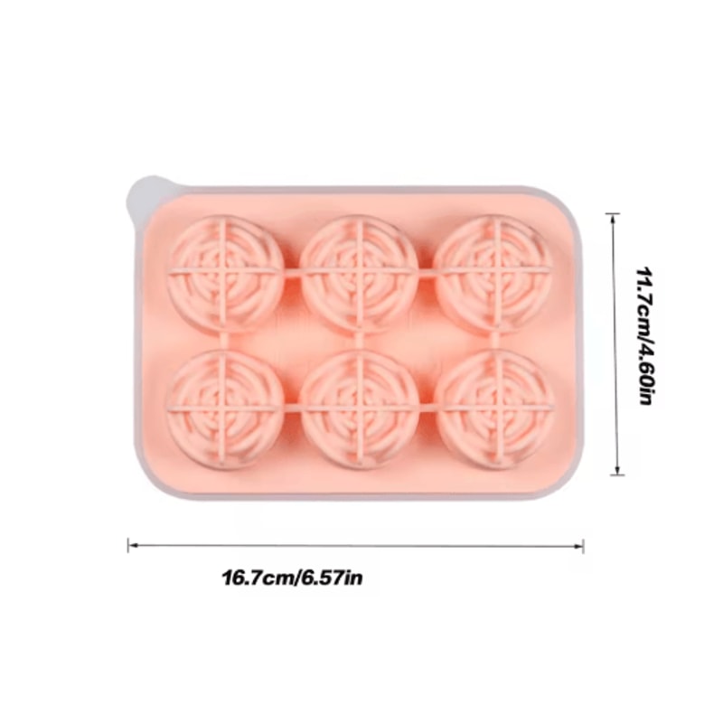 6 Grid Large Silicone Ice Cube Tray Food Grade Square Ice Mold For Whiskey And Bar Drinks 3