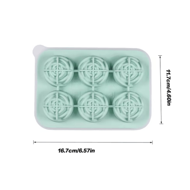 6 Grid Large Silicone Ice Cube Tray Food Grade Square Ice Mold For Whiskey And Bar Drinks 4