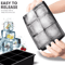 6 Grid Large Silicone Ice Cube Tray Food Grade Square Ice Mold For Whiskey And Bar Drinks 0