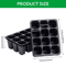 12 Hole Seedling Tray Pots Black Vegetable Germination Grow Boxes For Plants And Flowers 10 20 PCS 2