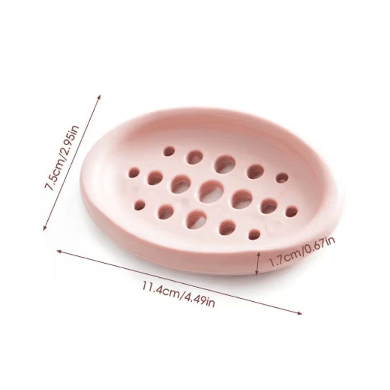 Flexible Hollow Soap Holder Soap Saver Draining Dish For Bathroom And Kitchen 4