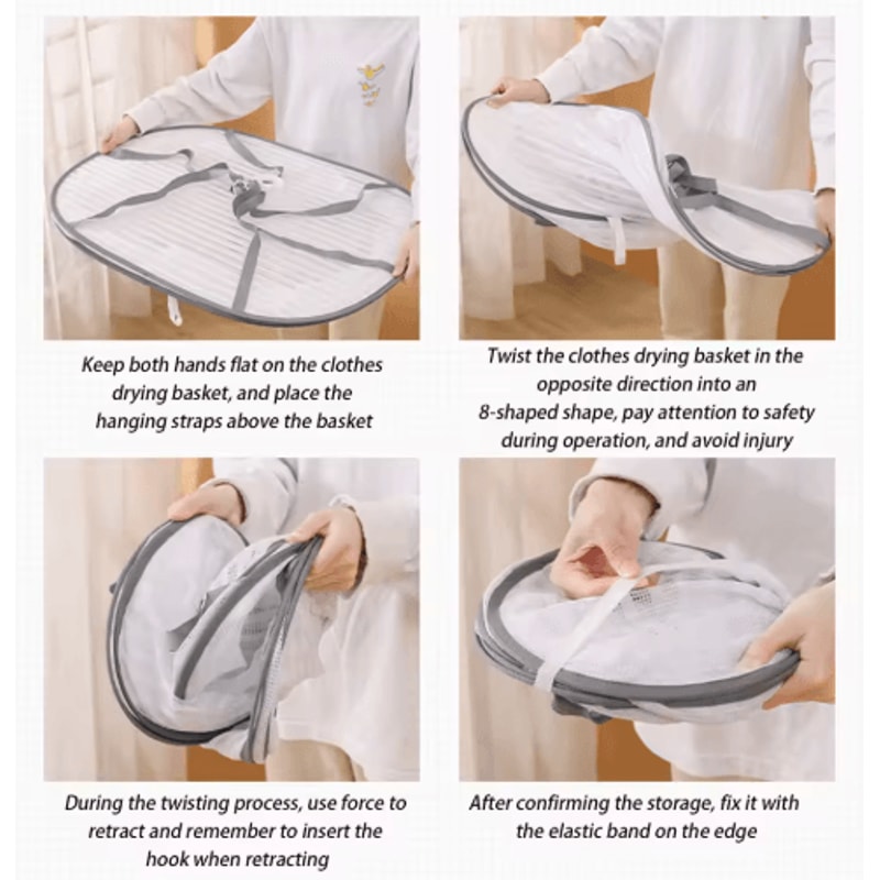 Foldable Hanging Dry Rack With Fly Trap Net Multi Layer Mesh Drying Bag For Food And Laundry 1 2 3 5