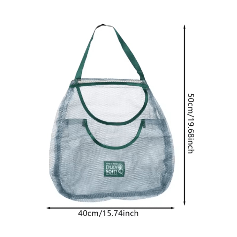 Kitchen Hanging Mesh Storage Bag Reusable Fruit And Vegetable Net Bag 1 2 Layers 1