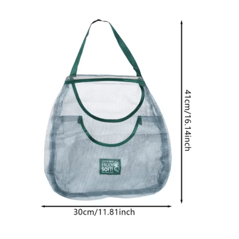 Kitchen Hanging Mesh Storage Bag Reusable Fruit And Vegetable Net Bag 1 2 Layers 3