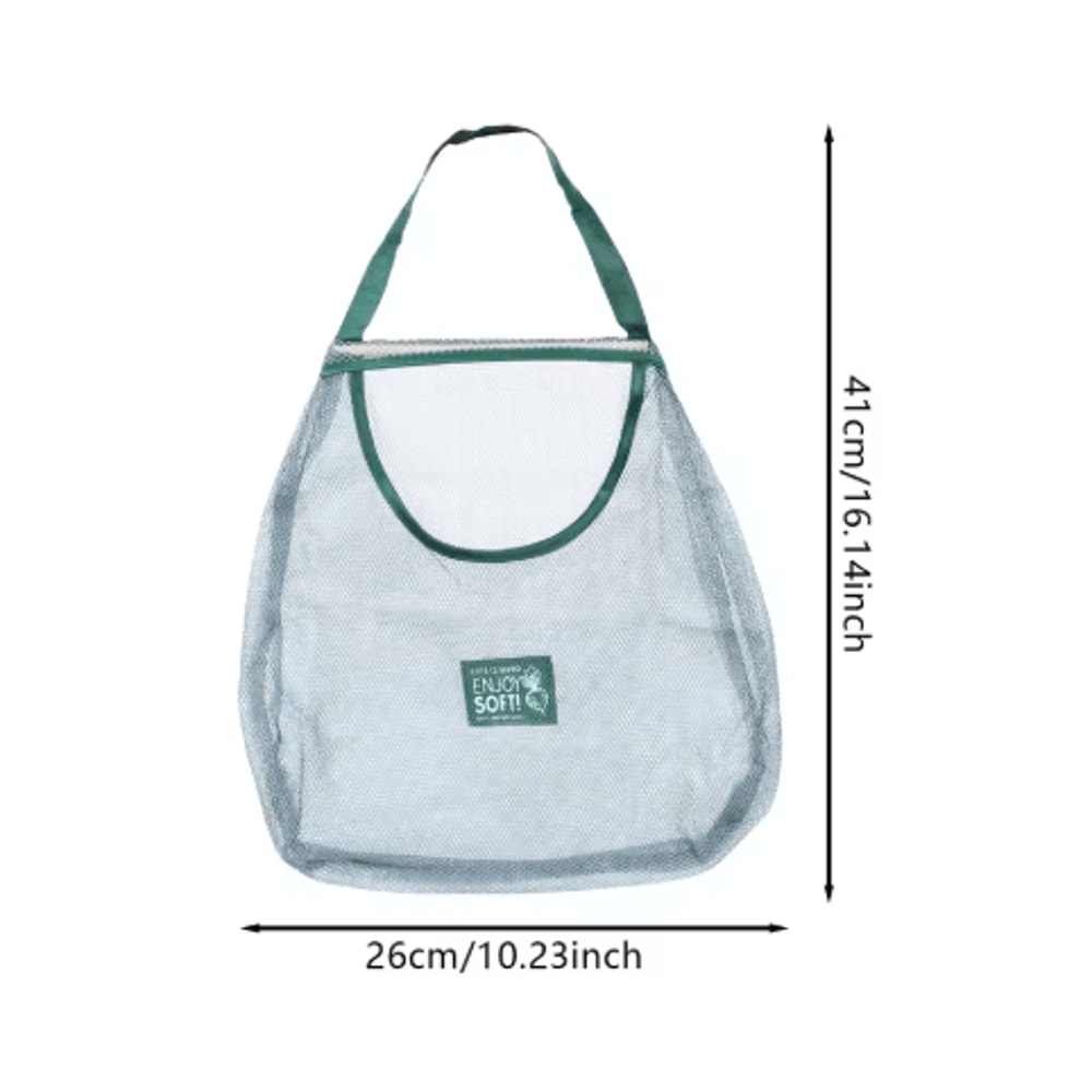 Kitchen Hanging Mesh Storage Bag Reusable Fruit And Vegetable Net Bag 1 2 Layers 4