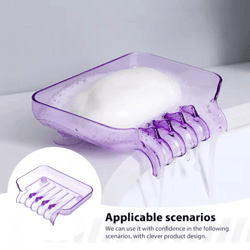 portable self draining soap dish waterfall soap holder with suction cup for bathroom and kitchen